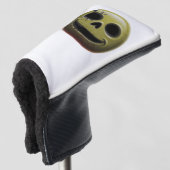 Creepy Smiley Skull Golf Putter Cover Golf Headcover (3/4 Vorderseite)