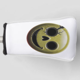Creepy Smiley Skull Golf Putter Cover Headcover