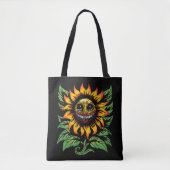 Creepy Sonnenblume Tasche (Vorderseite)