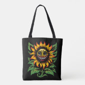 Creepy Sonnenblume Tasche (Rückseite)