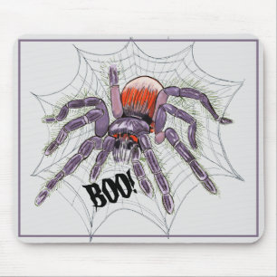 Creepy Spider in Riesennetztinte Zeichnend Mousepad