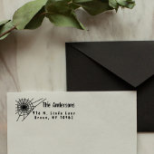 Creepy Spider Web Family Rücksendeadresse Gummistempel