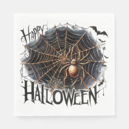 Creepy Spider Web Halloween Paper Napkin Serviette