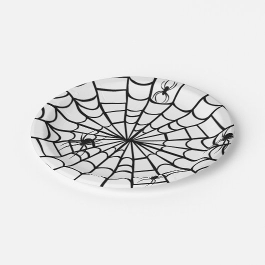 Creepy Spider Web Pappteller (Schrägansicht)