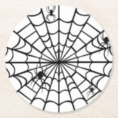 Creepy Spider Web Runder Pappuntersetzer (Vorderseite)
