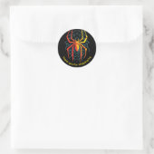 Creepy Spider Web Vielen Dank Runder Aufkleber (Tasche)