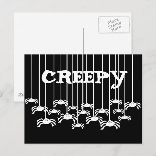 Creepy Spiders Postkarte (Vorne/Hinten)