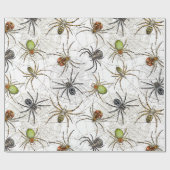 Creepy Spiders Webmuster Geschenkpapier (Flach)