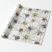 Creepy Spiders Webmuster Geschenkpapier (Ungerollt)