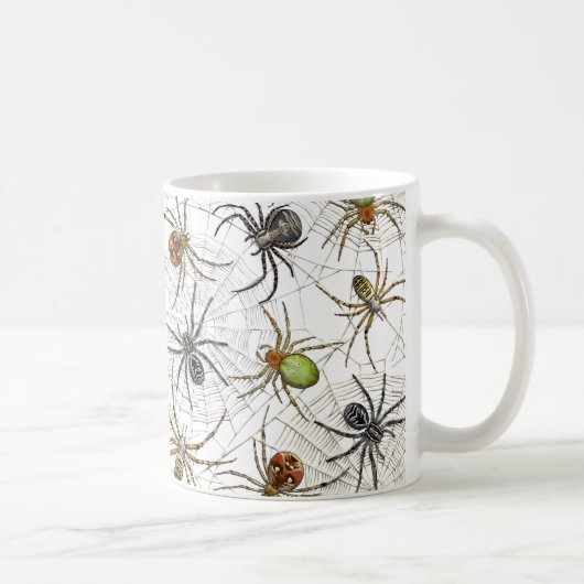 Creepy Spiders Webmuster Kaffeetasse (Rechts)