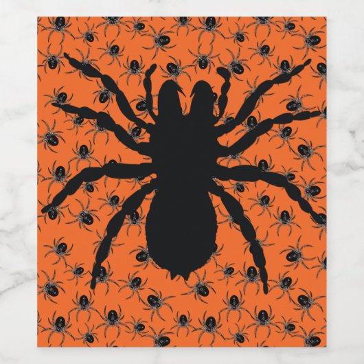 Creepy Spiders Weinetikett (Einzelnes Label)