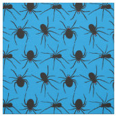 Creepy Spinnen mit roten Augen Blau Gemustert Stoff (Muster)