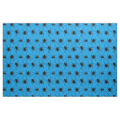 Creepy Spinnen mit roten Augen Blau Gemustert Stoff (Fat Quarter (45,7 x 55,9 cm))