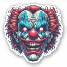 Creepy Spooky Clown Face Halloween Farben