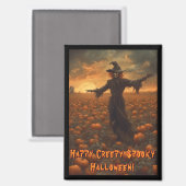 Creepy Spooky Halloween Scarecrow Magnet (Vorderseite/Rückseite)