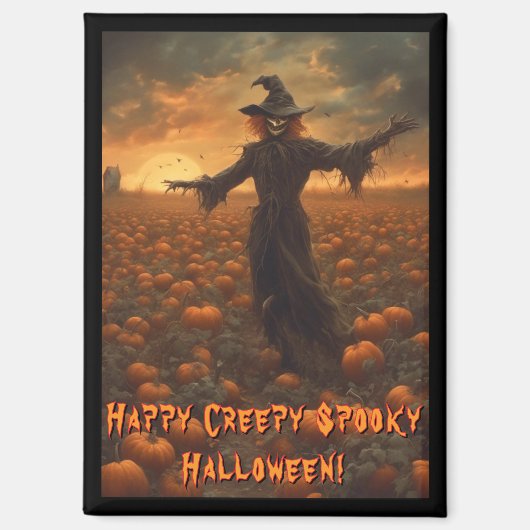 Creepy Spooky Halloween Scarecrow Magnet (Vorderseite)