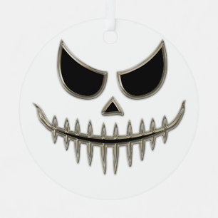 Creepy Spooky Halloween Skeleton Face Party Ornament Aus Metall