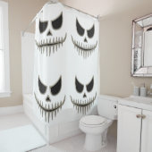Creepy Spooky Halloween Skeleton-Gesicht Duschvorhang (Beispiel)