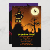 Creepy Spuk House Halloween-Party Einladung (Vorne/Hinten)
