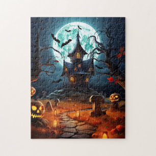 Creepy Spuk House Pumpkin Halloween-Party Puzzle