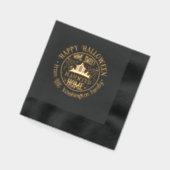 Creepy Spuk House Spider Webs Familienname Servietten Mit Folie (Links)