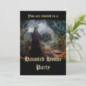 Creepy Spuk House und sein Ghost Owner - Macabre Einladung (Stehend Vorderseite)