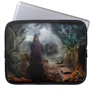 Creepy Spuk House und sein Ghost Owner - Macabre Laptopschutzhülle