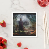 Creepy Spuk House und sein Ghost Owner - Macabre Serviette (Beispiel)