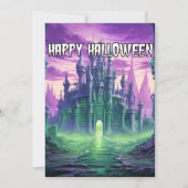 Creepy Spuk Mansion | Frohe Halloween Feiertagskarte (Vorderseite)