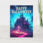 Creepy Spuk Mansion | Frohe Halloween Karte (Vorderseite)