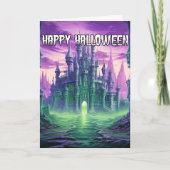 Creepy Spuk Mansion | Frohe Halloween Karte (Vorderseite)