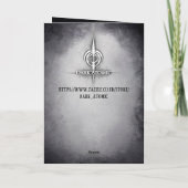 Creepy Statue einer alten Alien Karte (Rückseite)