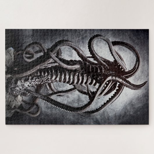 Creepy Statue einer alten Alien Puzzle (Horizontal)