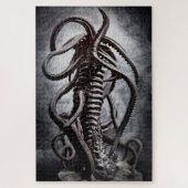 Creepy Statue einer alten Alien Puzzle (Vertikal)