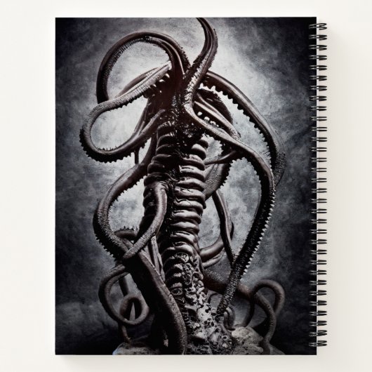 Creepy Statue eines antiken Alien Notizblock (Rückseite)