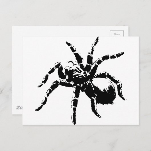 Creepy Tarantula Design Postkarte (Vorne/Hinten)