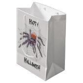 Creepy Tarantula Spider in RiesenwebIllustration Mittlere Geschenktüte (Vorderseite Schrägansicht)