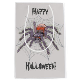 Creepy Tarantula Spider in RiesenwebIllustration Mittlere Geschenktüte