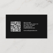 Creepy Tattoo Artist Skull QR Code Visitenkarte (Rückseite)