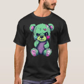 Creepy Teddy Bear Pastel Goth Stuffed Toy Menhera  T-Shirt (Vorderseite)