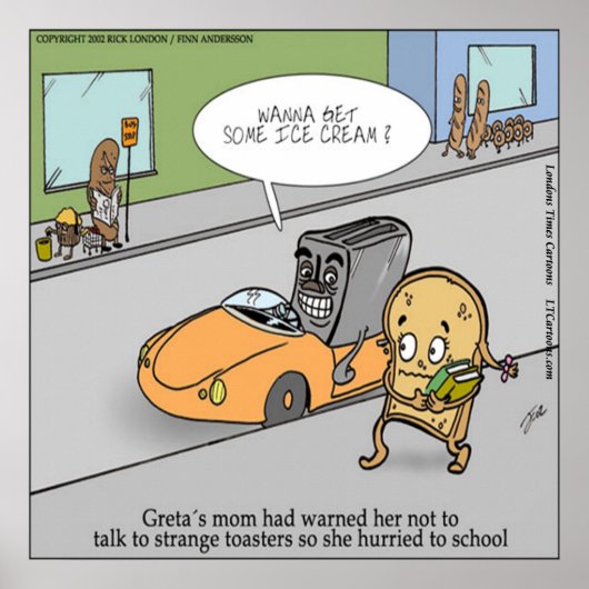 Creepy Toaster Funny Poster (Vorne)