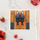 Creepy Twins Halloween Horror Personalisiertes Par Serviette (Beispiel)