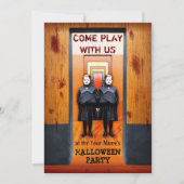 Creepy Twins Halloween-Party Bloody Horror Einladung (Vorderseite)