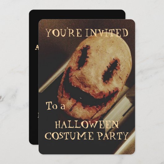 Creepy Typ Halloween-Party Einladung (Vorne/Hinten)