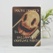 Creepy Typ Halloween-Party Einladung (Stehend Vorderseite)