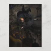 Creepy UFO Crash Postkarte (Vorderseite)