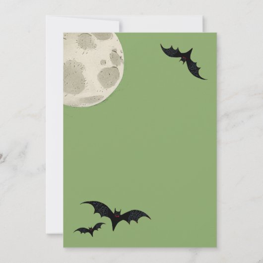 Creepy Vampire Bat Burton-Inspiriert Einladung (Rückseite)