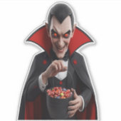 Creepy Vampire Dracula Aufkleber (Vorderseite)
