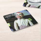 Creepy Ventriloquist Doll Rechteckiger Pappuntersetzer (angewinkelt)