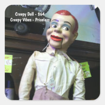 Creepy Ventriloquist Doll Stickers